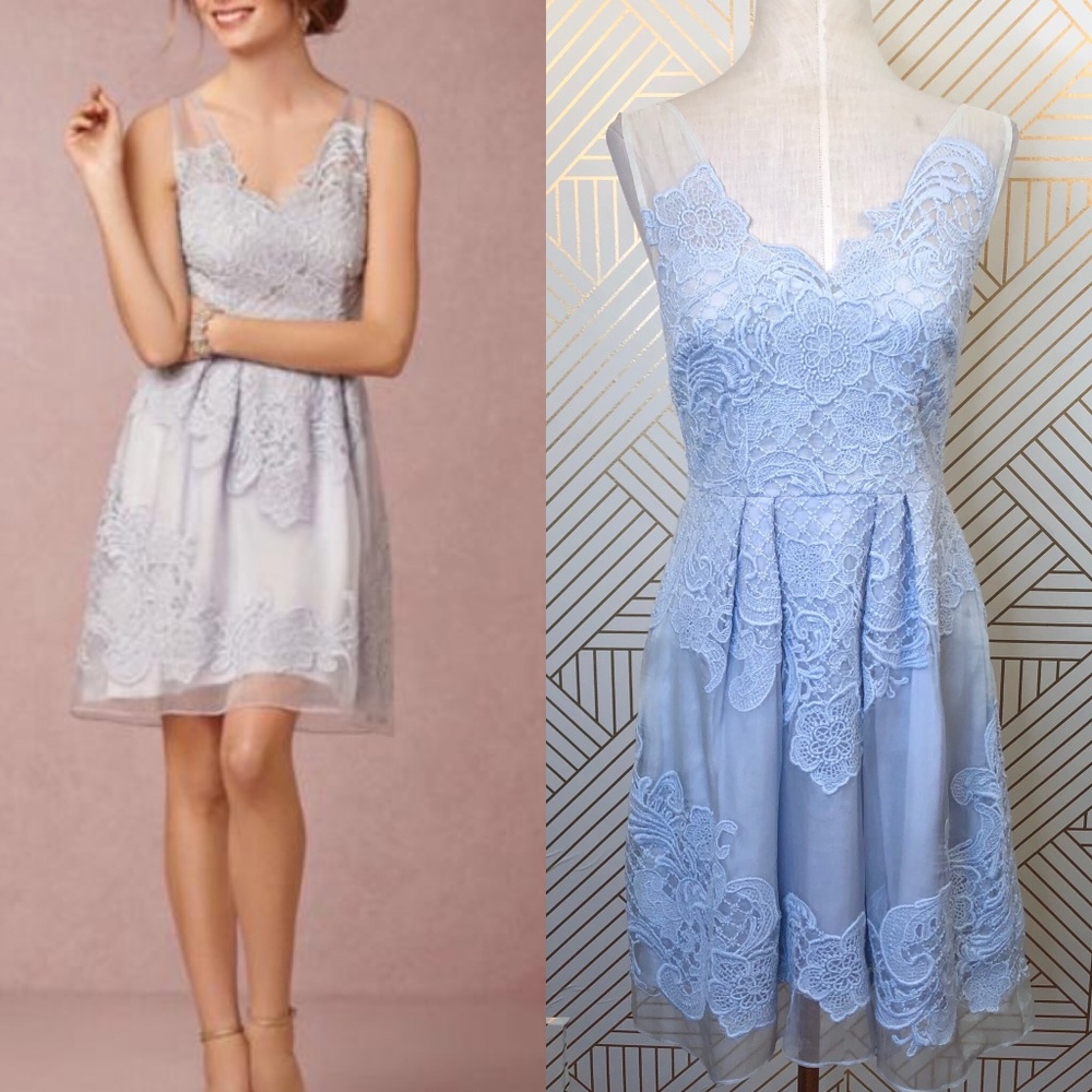 BHLDN Yoana Boraschi Celestina Dress Harbor Blue